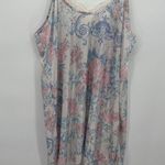 Unbranded Vintage Pink Blue Floral Nightgown Dress Lace Coquette Size Large Photo 6