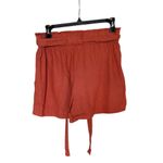 Indigo Rein Women's Orange Red Paperbag Waist Shorts Casual Summer Photo 1