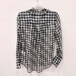 Equipment NWT  Samine Houndstooth Silk Ruffled Blouse Multicolor Women's Size XS Photo 4