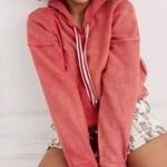 Aerie  oversized cropped hooded sweatshirt hoodie red Photo 0