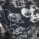 Disney Vintage NYC Cheshire Cat Blouse Black White Medium Photo 10