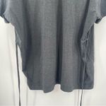 Lululemon Top Shirt Side Tie V-Neck T-Shirt Heathered Black Photo 8