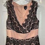 Melrose Coral/Black Lace Accent V Neck Sleeveless Dress 14W Size undefined Photo 3