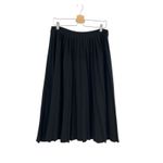 Kate Spade  Box Pleated Midi Skirt‎ Black Size 12 Photo 2