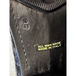 Tirrenia Italian Shoes Mules Sz. 10 Metallic Shimmer Low Heel Witchy Goth Photo 9