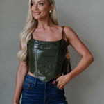 These Three Boutique  Olive Corset Top Photo 0