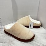 Sonoma  Goods For Life Corduroy Clog Slippers Cream Beige Size 7/8 Photo 6