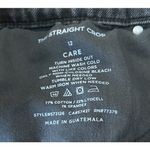 Anne Klein  Womens 12 The Straight Crop Black Denim Jeans Preppy Casual Going Out Photo 3