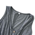 Amazon  Maternity & Nursing Gray Sleeveless Button-Up Romper Jumpsuit‎ Size XS Photo 3