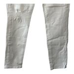 Gap  White Skinny Fit Jeans Women's Size 6 28 Regular Distressed Inseam 30" Photo 3