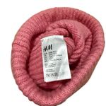 H&M  Ribbed Knit Pink Beanie Wool and Mohair Blend One Size Photo 1