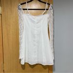 Princess Polly  Ashwood Lace Sleeve Mini Dress in White - Size 2 Photo 1