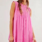 Free People Shea Solid Mini Dress in Sugar Magnolia Size Medium Photo 0