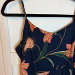 Loft Nwt Navy Blue Floral Flowy Jersey Knit Dress Photo 7