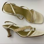 Jacqueline Ferrar  • Champagne Cream Glitter Strappy Heels Photo 16
