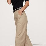 Banana Republic  HIGH-RISE BARREL UTILITY tan CHINO high rise pants 8 petite Photo 0