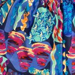 Aryeh  Tropical Fish Shorts Romper Ruffle Sleeve Beachy Vacation Cruise Size S Photo 6