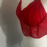 Chic Red Lace Bralette Size L Photo 3