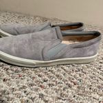 Stuart Weitzman  Gray Suede Slip One Shoes- Size 11.5 Photo 2