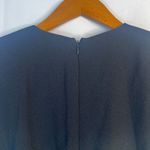 Liz Claiborne Black Dress Filigree Jeweled Neck Design Short Sleeve Sheath 8/MD Photo 4