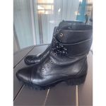 Karl Lagerfeld Pipa Crystal Embellished Platform Ankle Boots Black 9.5 Moto Photo 7