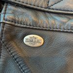 Vtg Harley Davidson Women’s Chaps Black Leather Biker Riding Gear Size Medium Photo 2