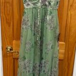 New w Tag Lulus Delightful Invitation Green Floral Tulle Sleeveless Maxi Dress Size XS Photo 0
