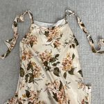 Reformation  Aden 100% Silk Dress in “Bella” floral print cream sleeveless midi Photo 5