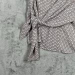 Banana Republic  Shirt Women XS Pink Black Geometric Neutral Preppy Office Casual Photo 5