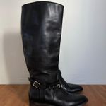 Burberry Black Leather Riding Boots Made In Italy ITCALFAL8MON Size EU 37 US 6.5 Photo 0