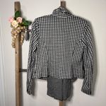 CAbi  Womens Houndstooth Blazer Jacket Open Front Shawl Collar Size Small Photo 4