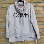 Calvin Klein ‎ Womens Medium Sweatshirt Pink Cowl Neck Pullover Logo Loungewear Photo 0
