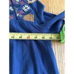 Francesca's Blue Rain  Bohemian Embroidered Mini Dress Blue NWT Size S A-line Photo 7