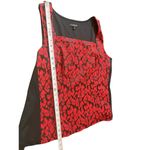 Lane Bryant Dramatic Black Red Floral Sweetheart Sleeveless Vest Look Top 24 Photo 4