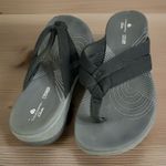 Clarks cloud stepper flip flops Womens Size 8 Black EUC Photo 2