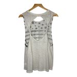 Bcg American Flag Tank Top Patriotic Sleeveless Cutout Back White Women Size XL Photo 2