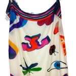 Tory Burch lucky charm motif printed wrap scarf Photo 5