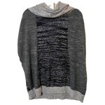 Curio New York Womens Black Gray Patchwork Poncho Style Sweater Size M Size M Photo 7