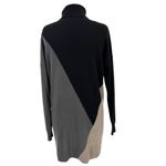 margaret o'leary Cashmere Turtleneck Sweater Dress Black Gray Size Medium Photo 8