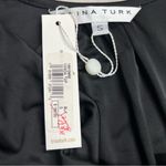 Trina Turk NWT S Vanda Black Draped embellished tank w/Gold Chain Photo 7