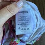 Lands End Womens Bright Floral Palms Racerback Tankini Swim Suit Top Size 10 Purple Photo 3