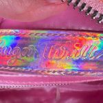 DOLLS KILL SUGAR THRILLZ PINK FAUX FUR SHAGADELIC HOLOGRAPHIC WEEKENDER NWT Photo 11