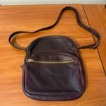 Libaire Leather Crossbody Purse Bag Satchel Dark Red Maroon USA Made‎ Minimalist Photo 0
