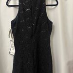 Elegant Black Sequin Mini Dress Size 8 Photo 6