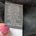 Tribal Black Faux Fur Lined Vest Size Medium Zip Up Buckle Accents Photo 9