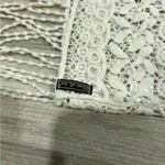 Blanc du Nil Sheer White Crochet Lace Sleeveless Top Swim Cover Up Fringe Size M Size M Photo 2