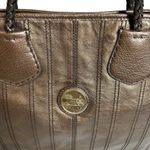CELINE Authenticated Bronze Metallic Brown Leather Tote Shoulder Bag Carriage Photo 2