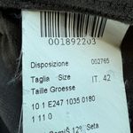 Piazza Sempione  Italy Gray Ramie Silk Ruffle Bow Blouse Size 42.‎ Large. Photo 7