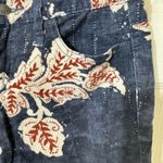 Free People Floral Print Blue ivory orange Corduroy Pants Jeans 26 Rare Photo 2