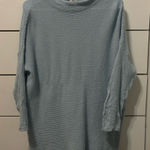 Pura Cashmere Light Blue Ribbed Sweater Size M Photo 0